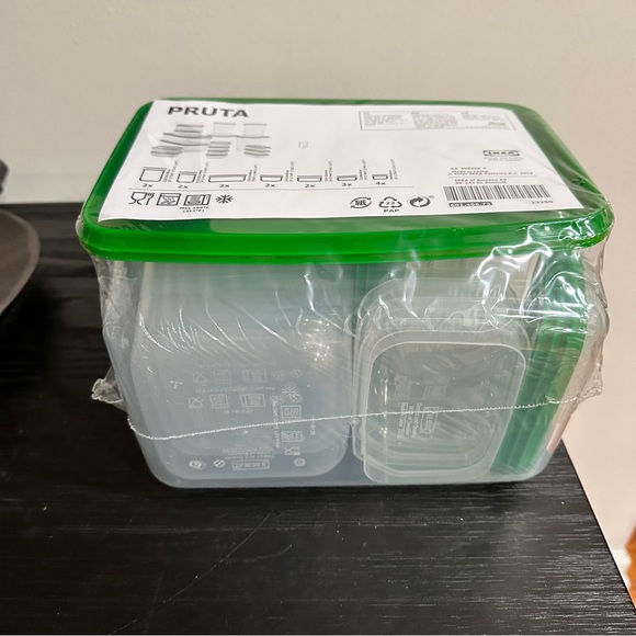 IKEA Food container, set of 17, clear/green - Picture 3 of 10